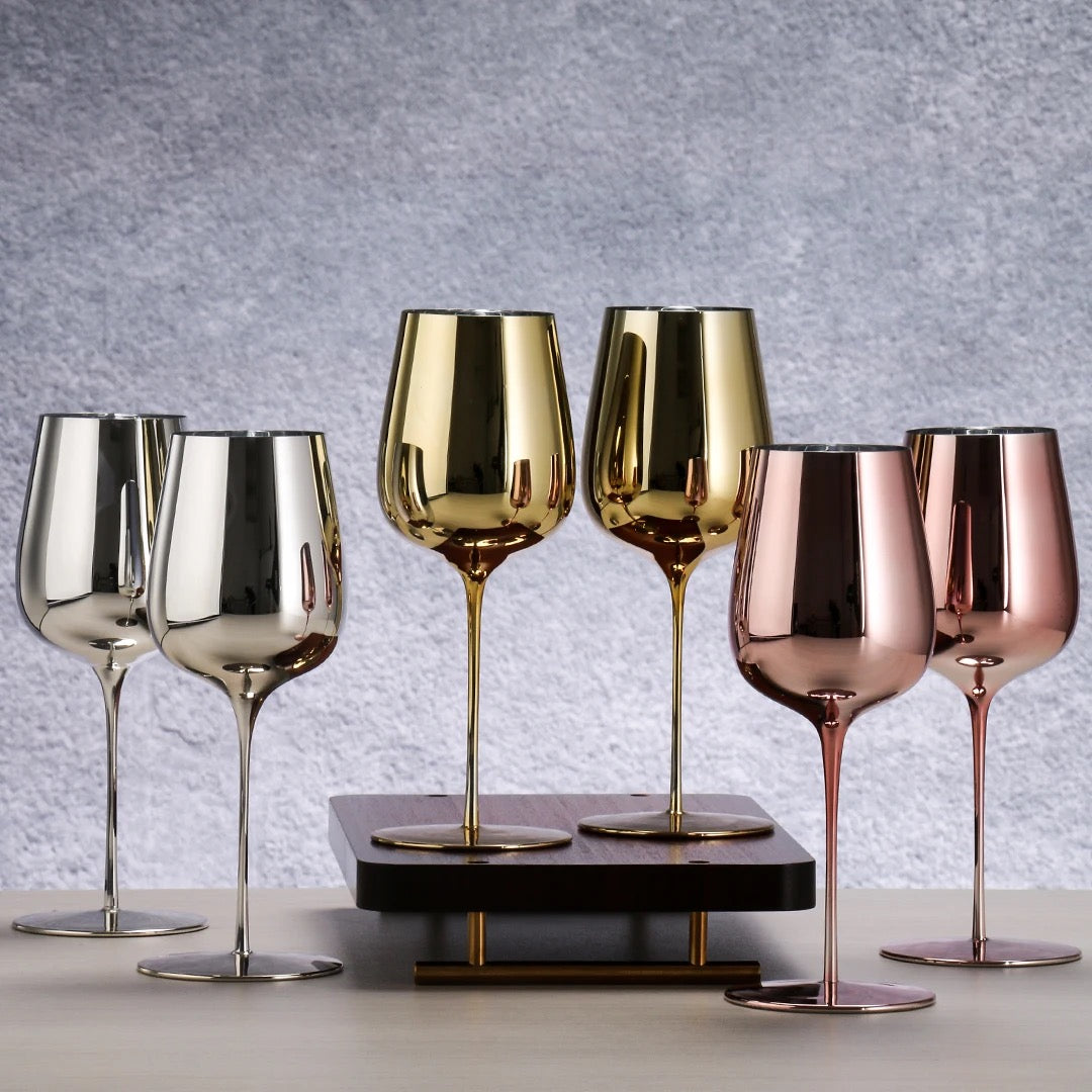 Verre à vin de luxe rose gold